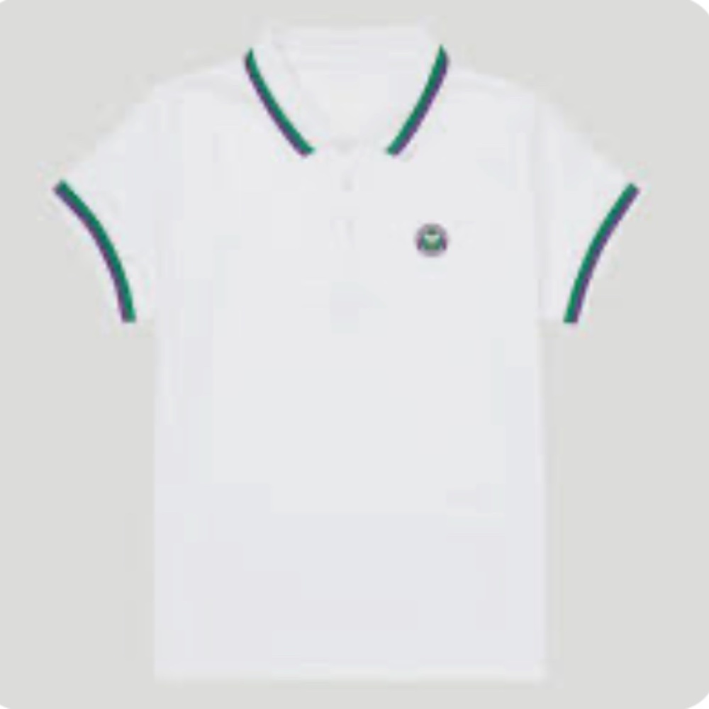 Wimbledon White Performance Polo Boys 8-10